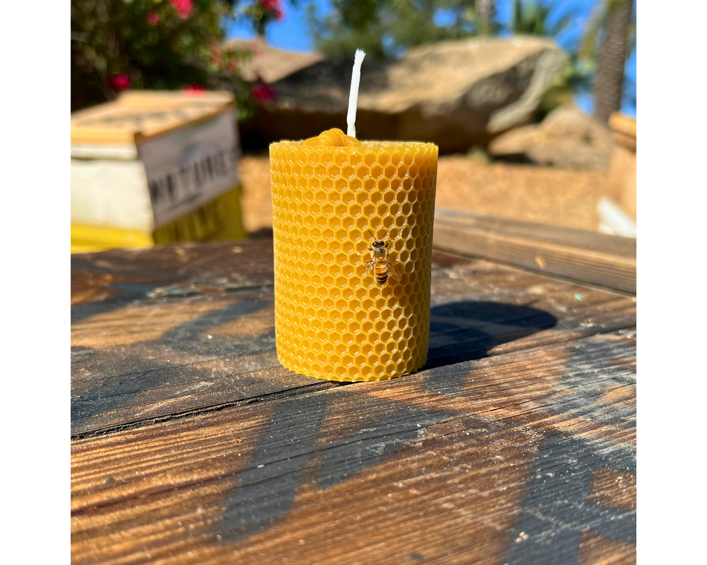 Cilindro de panal de abeja para velas de cera de abejas