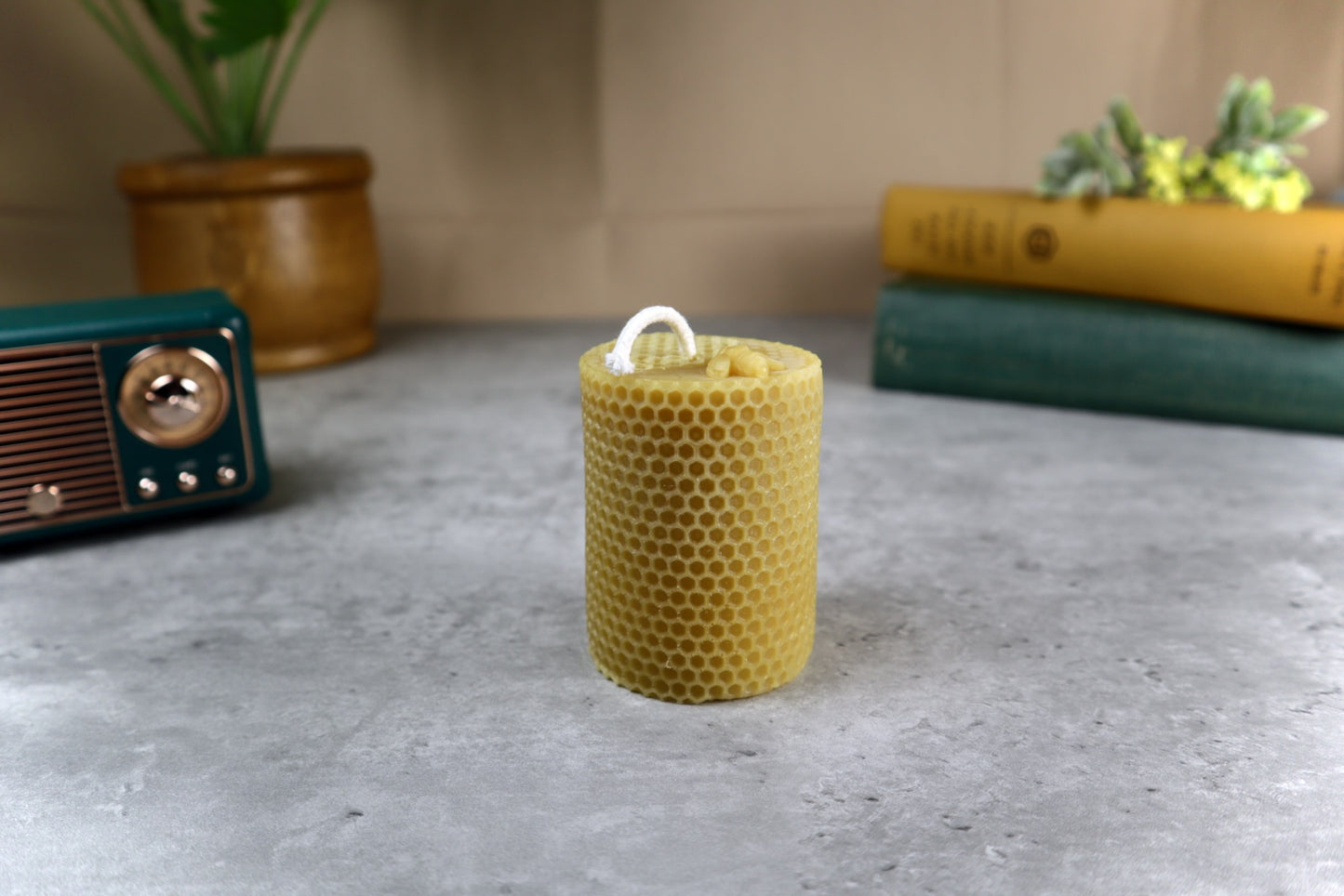 Cilindro de panal de abeja para velas de cera de abejas