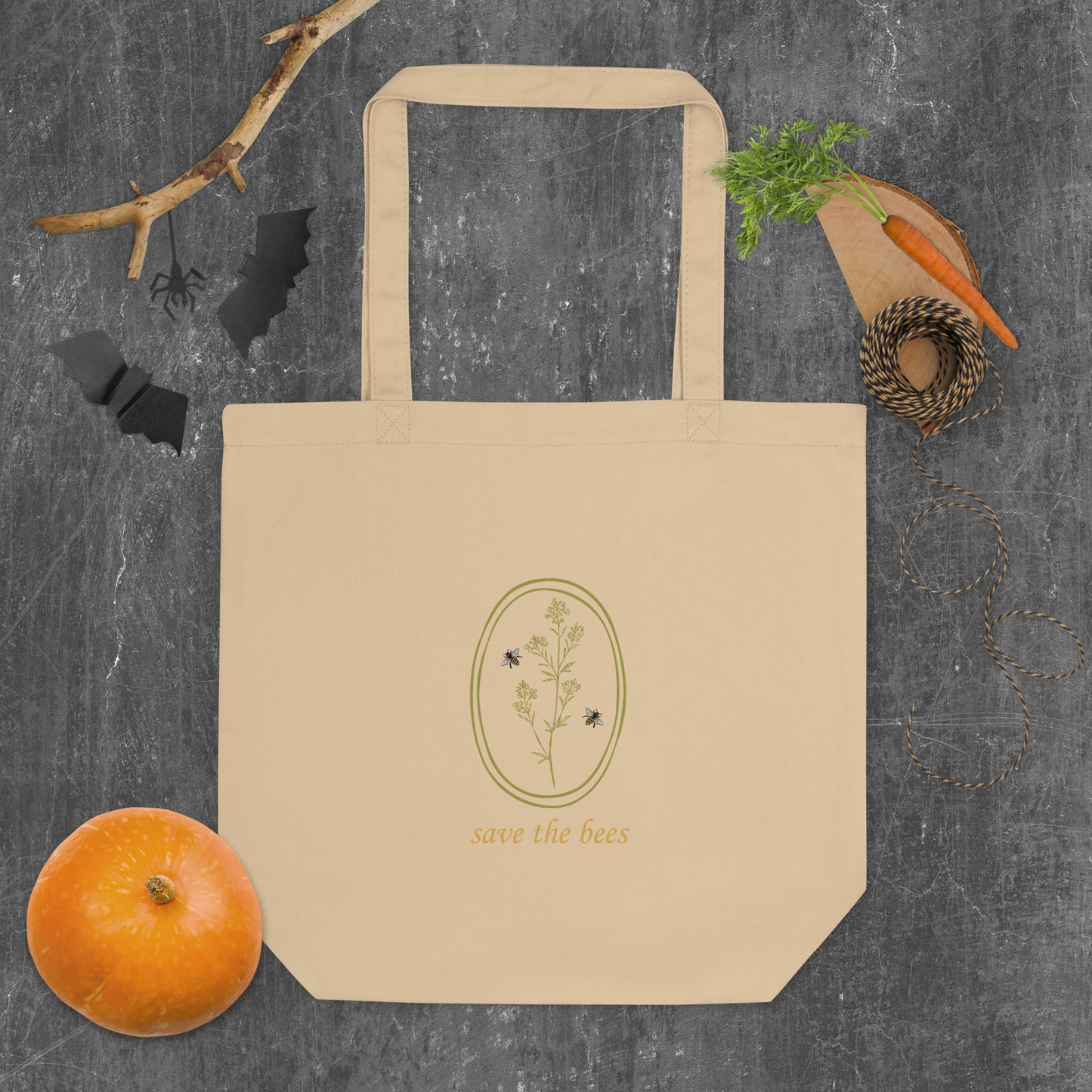Bolsa de mano con el logotipo vintage de Save The Bees