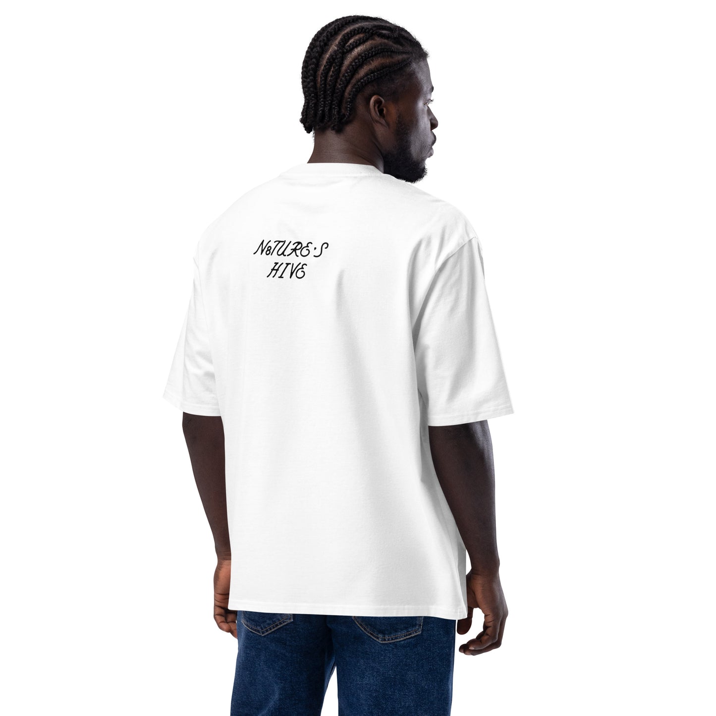 Camiseta de gran tamaño y peso pesado con el logotipo de BUZZ'N