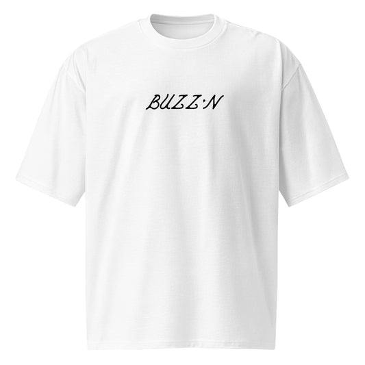Camiseta de gran tamaño y peso pesado con el logotipo de BUZZ'N