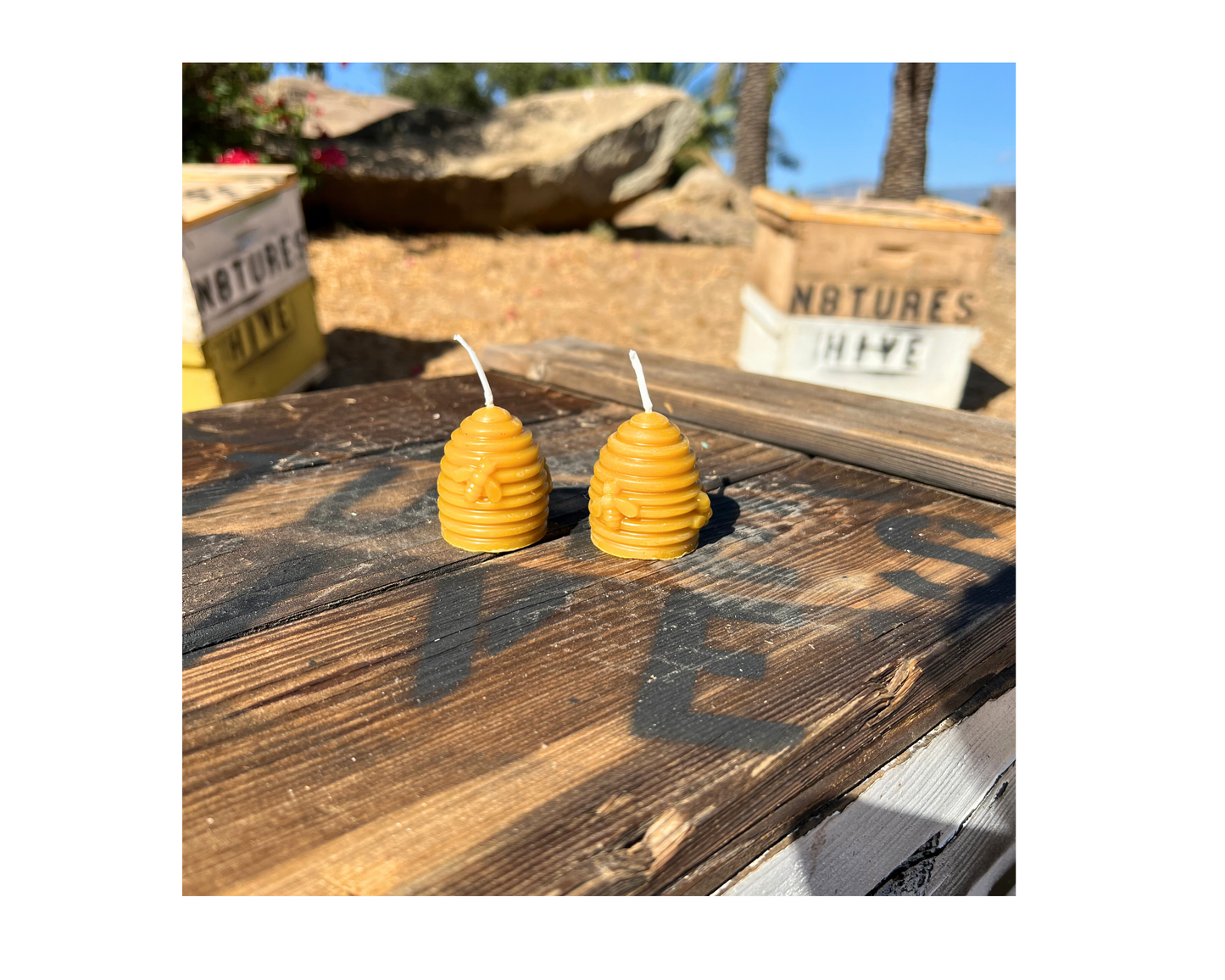 Beeswax Candle Beehive (2pcs)