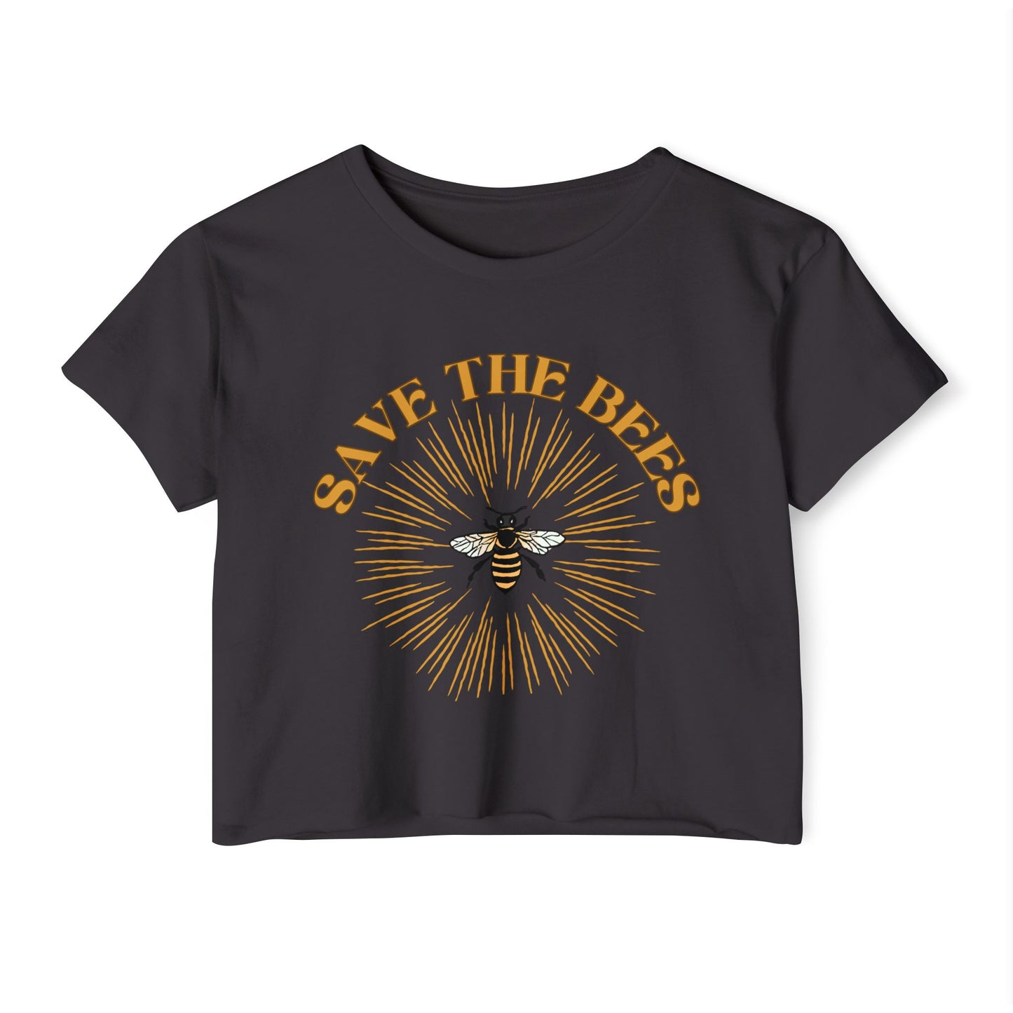 Save The Bees Retro Crop Top