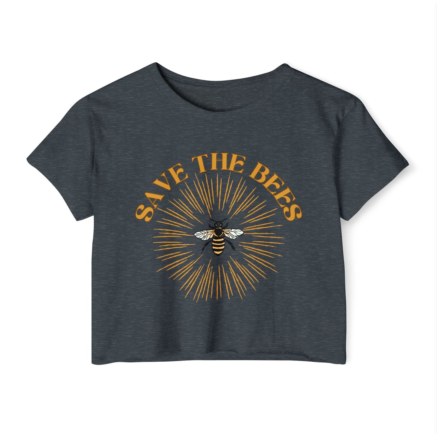 Save The Bees Retro Crop Top