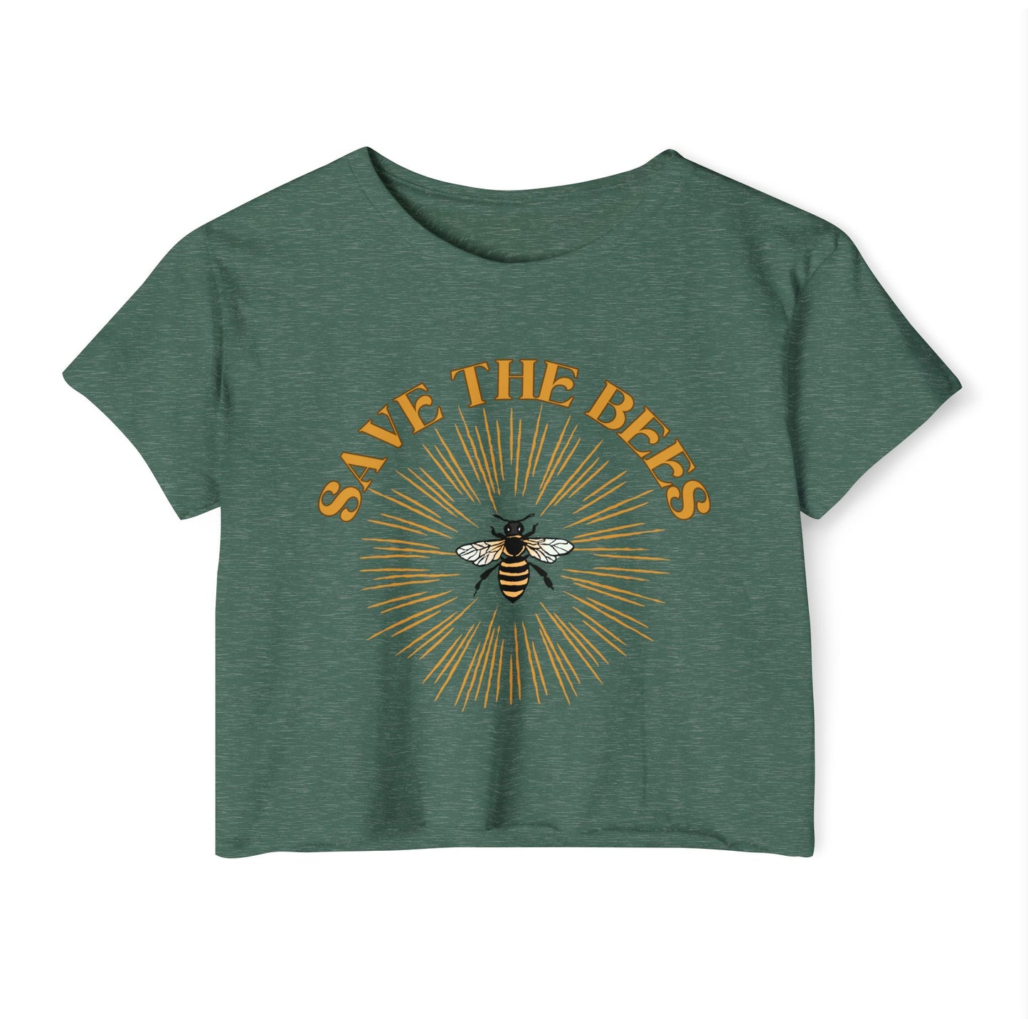 Save The Bees Retro Crop Top