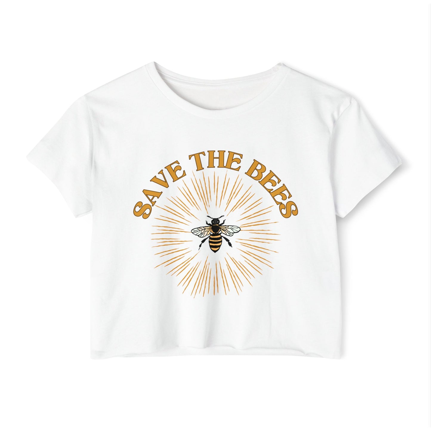 Save The Bees Retro Crop Top