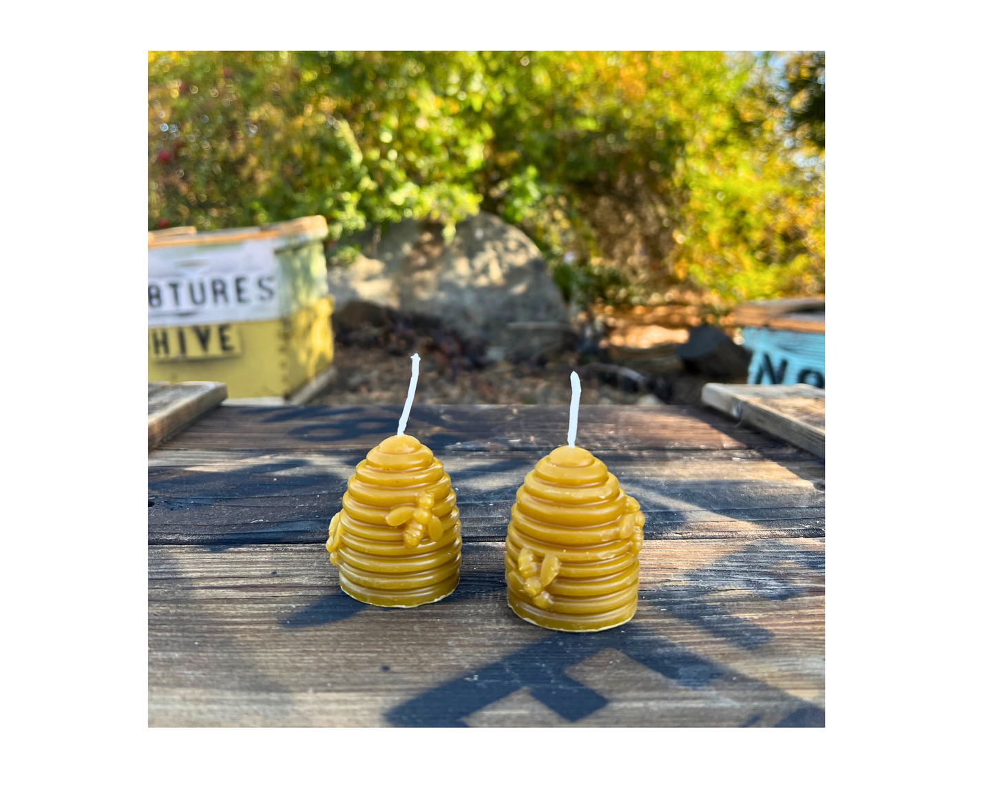 Beeswax Candle Beehive (2pcs)