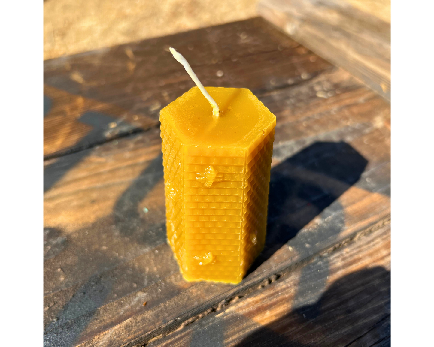 Beeswax Candle Hexagon Pillar