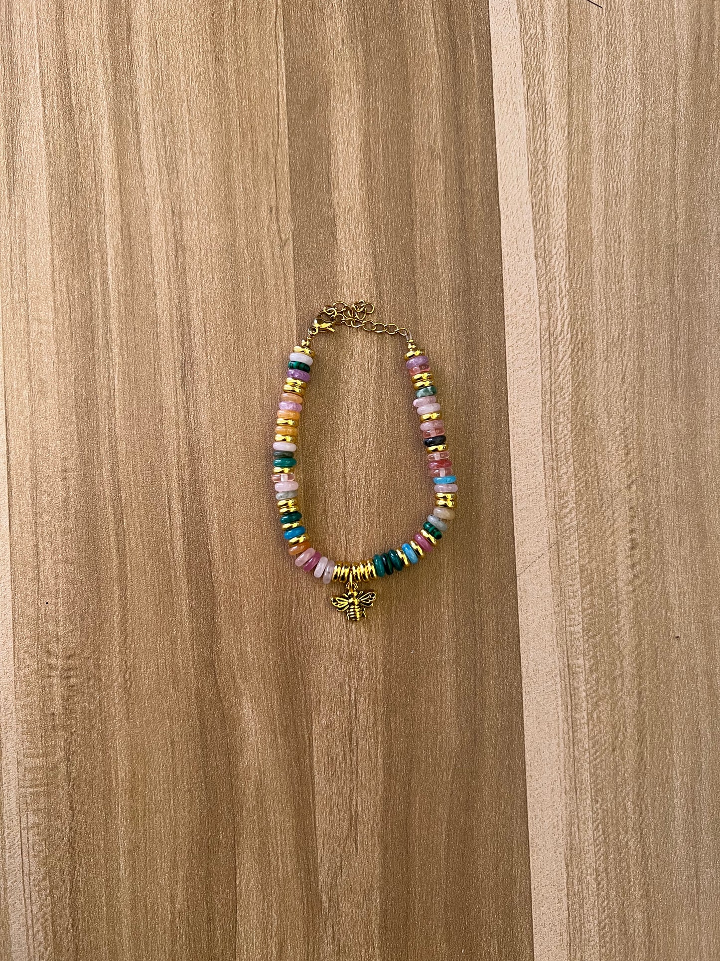 Color Stone Beaded Bracelet