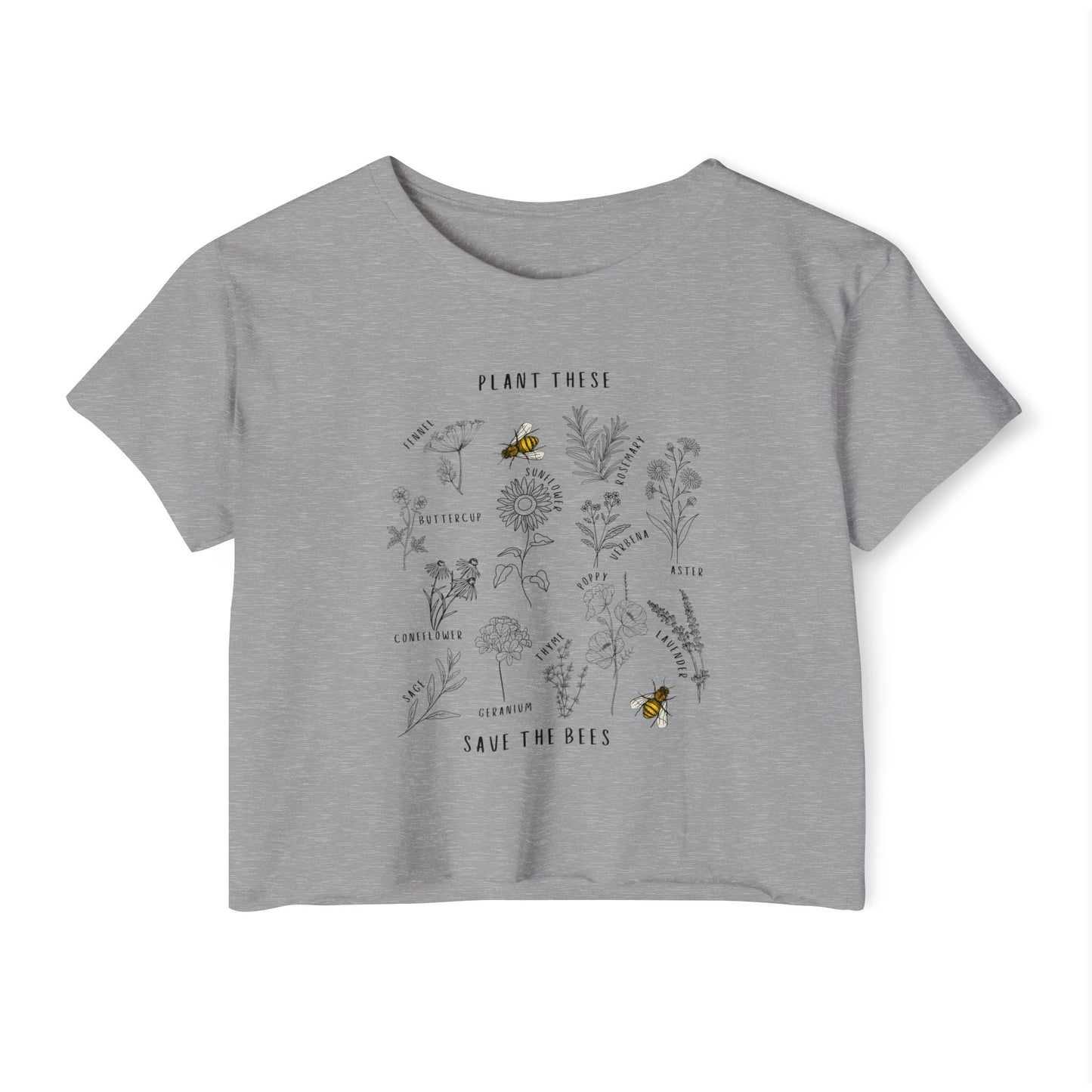 Plant These Save The Bees Crop Top