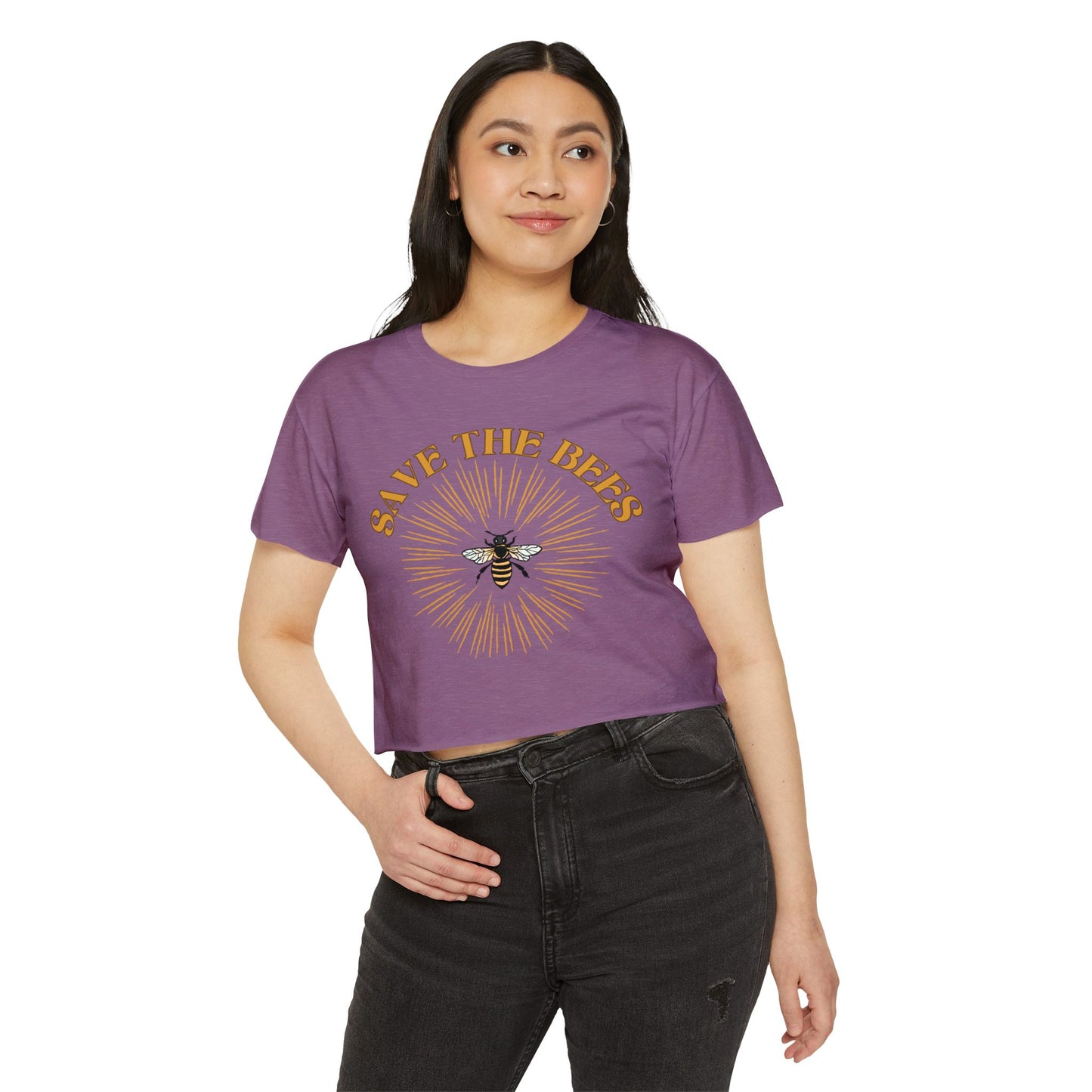 Save The Bees Retro Crop Top