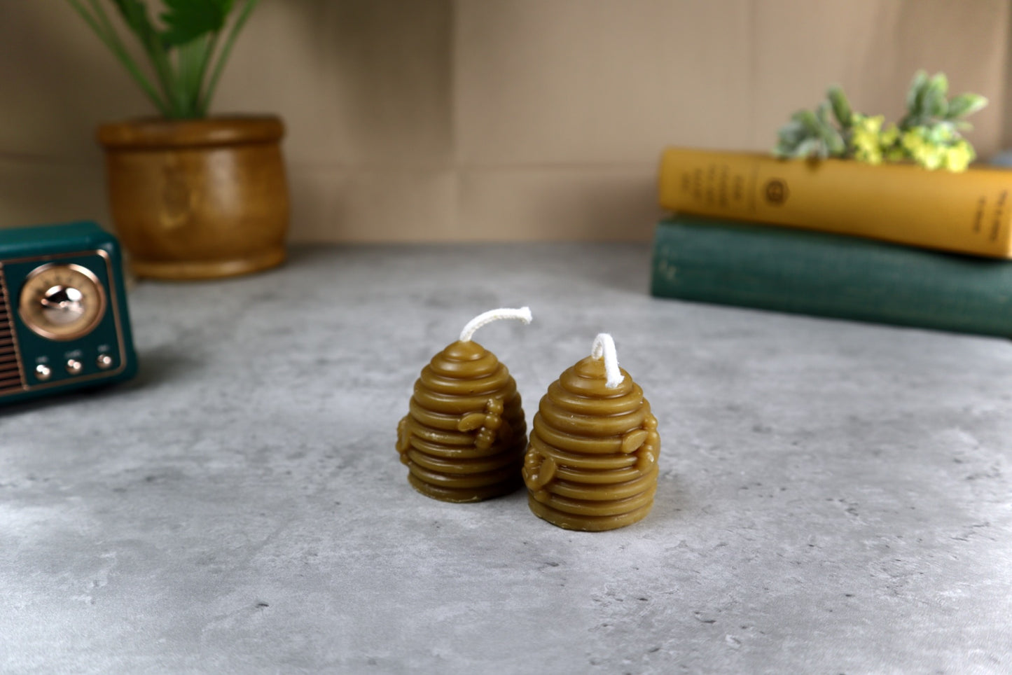 Beehive Shaped Beeswax Candle – 2 Pack