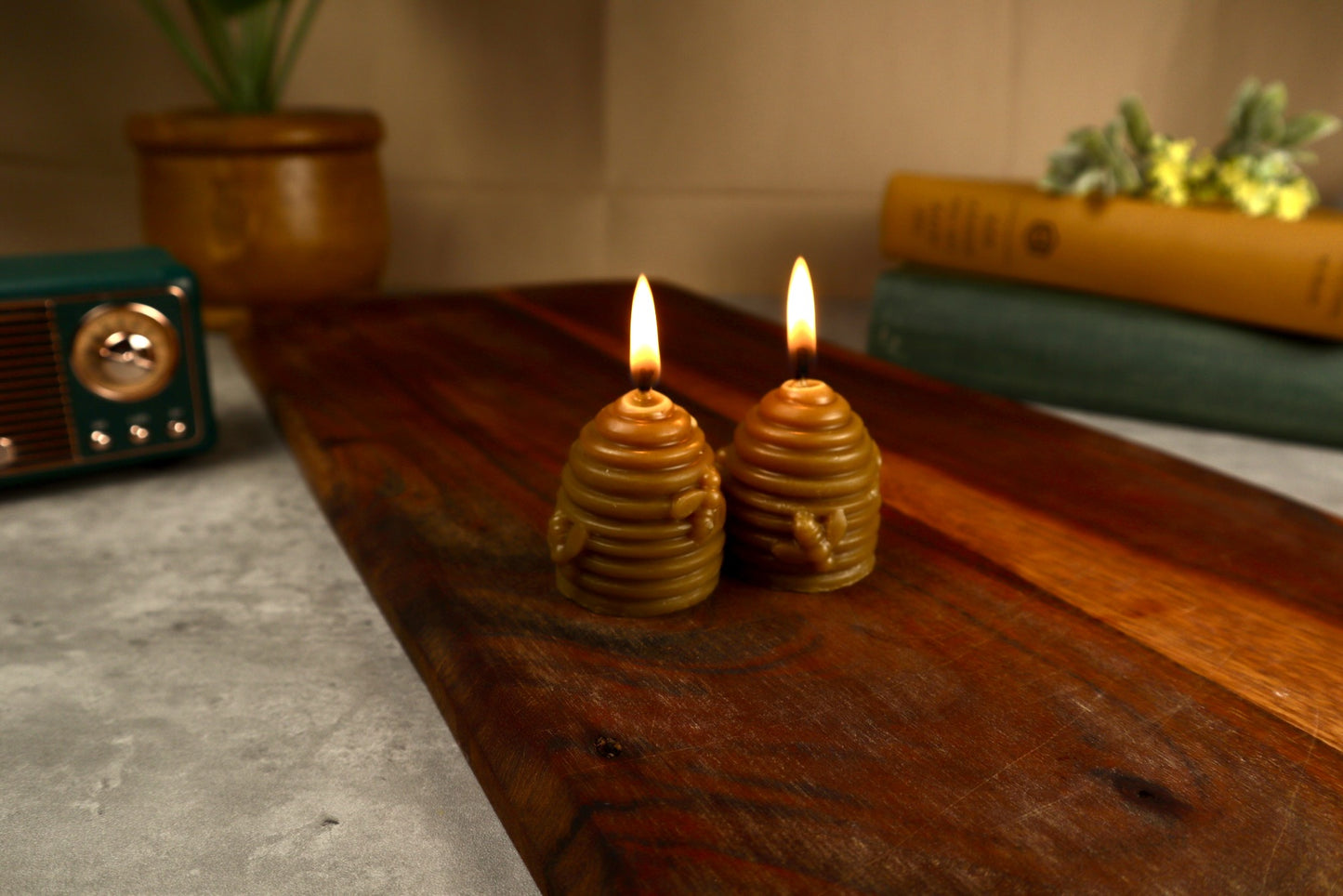 Beehive Shaped Beeswax Candle – 2 Pack