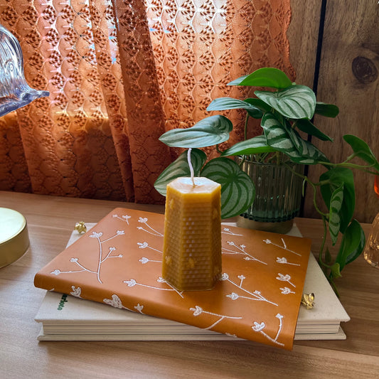 Beeswax Candle Hexagon Pillar