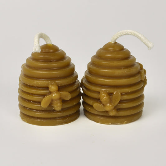 Vela de cera de abejas en forma de colmena (2 piezas)