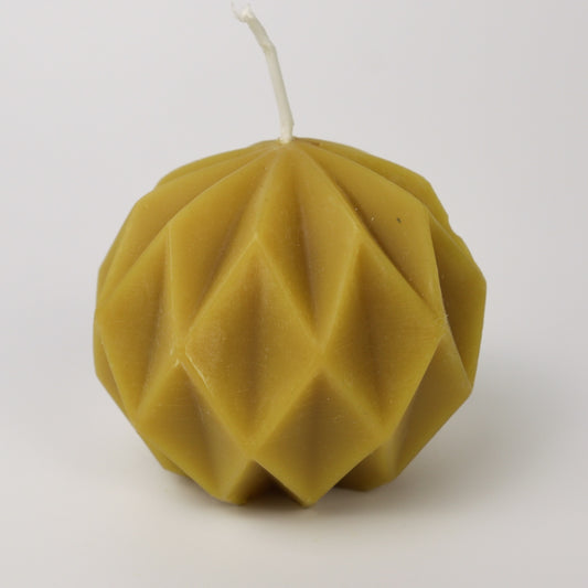 Geometric Beeswax Candle