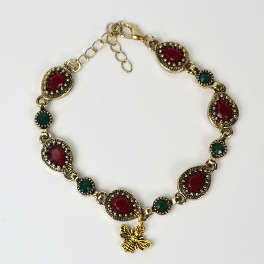 Pulsera decorativa con diamantes de imitación