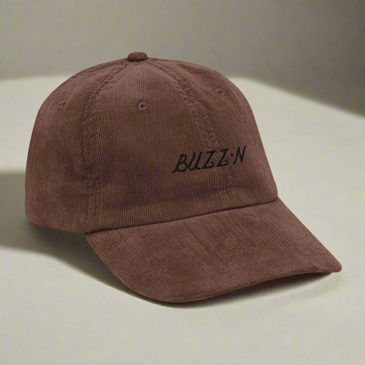 Gorra de pana vintage con logotipo bordado de BUZZ'N